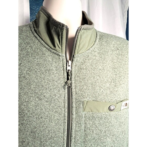 The North Face Vest Mens Medium Green Gordon Lyons Sweater Fleece Zip NF0A5GL3 - Picture 4 of 9